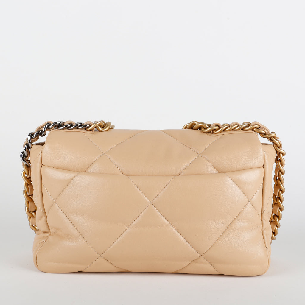 Medium 19, Beige Lambskin