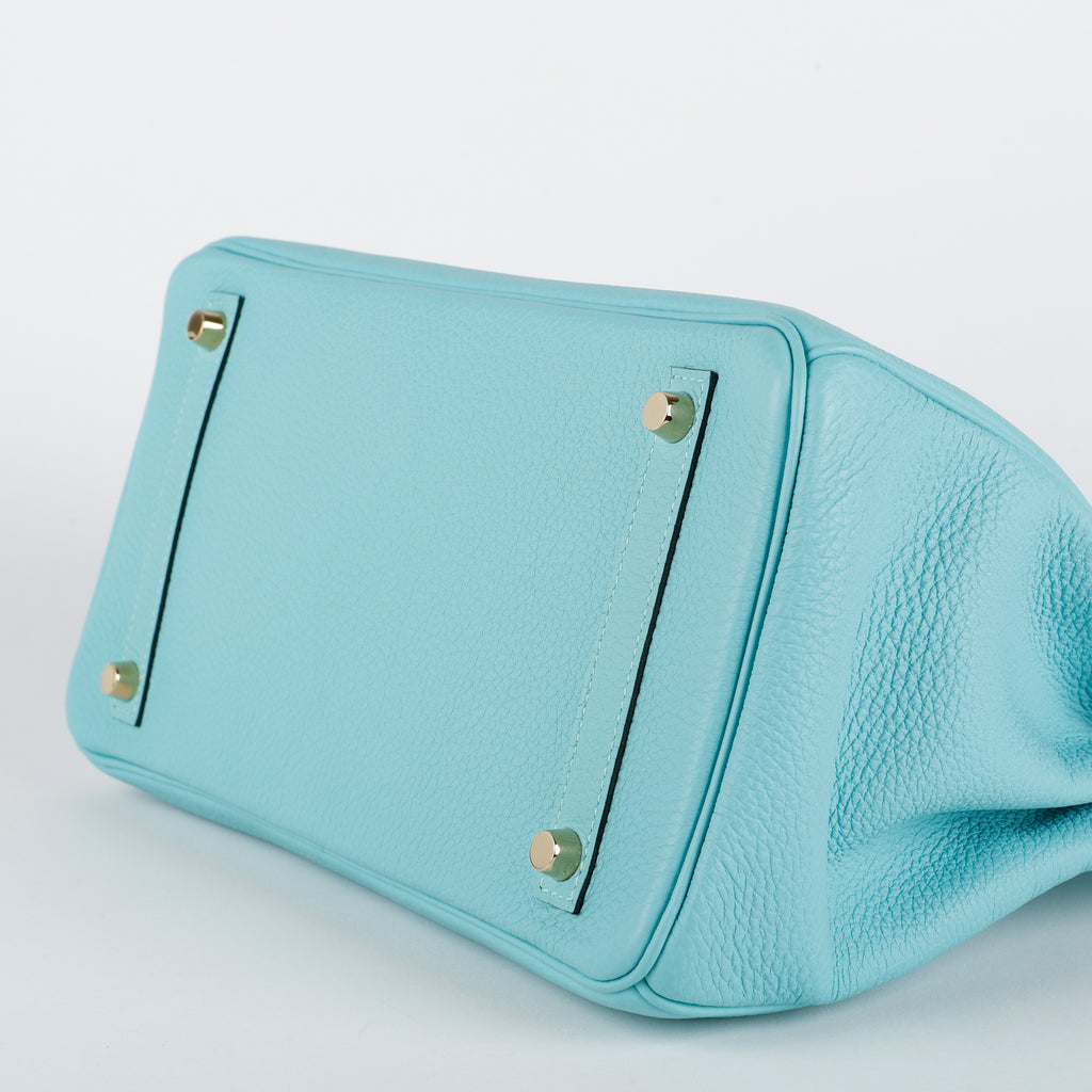 Birkin 30, Blue Atoll Togo Gold Hardware (T Stamp)