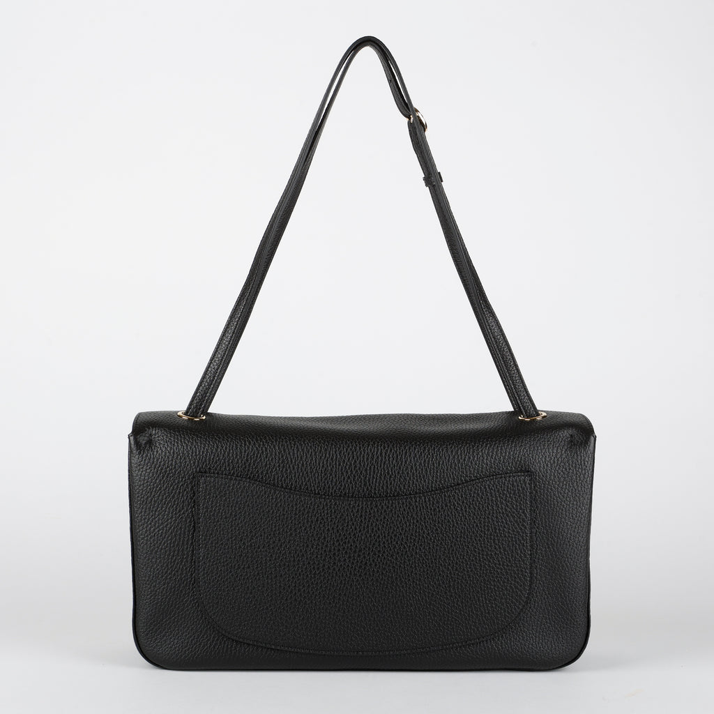 Souplissimo Maxi Flap 32cm, Black Calfskin GHW
