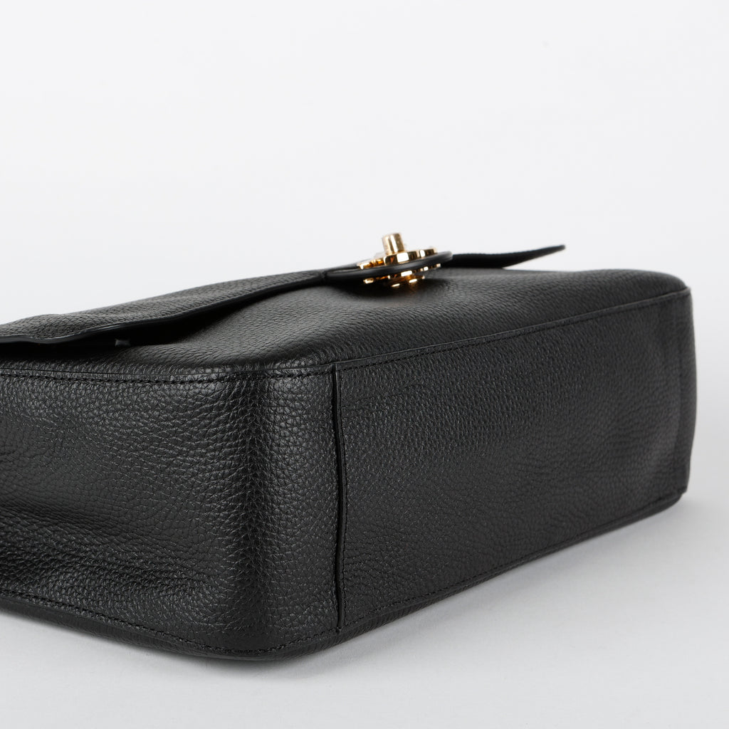 Souplissimo Maxi Flap 32cm, Black Calfskin GHW