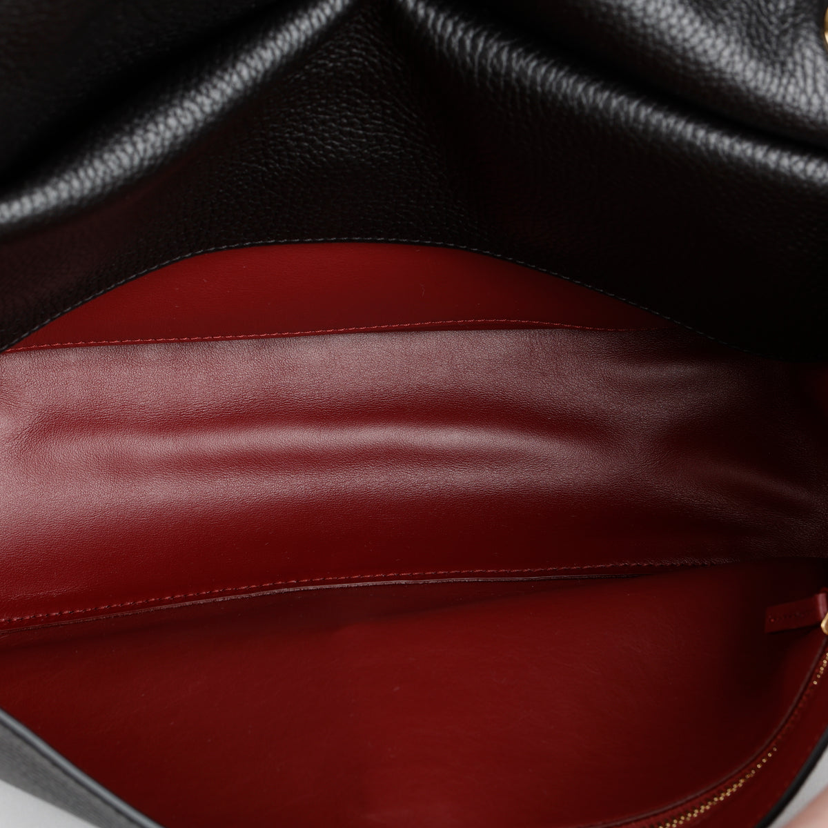 Souplissimo Maxi Flap 32cm, Black Calfskin GHW