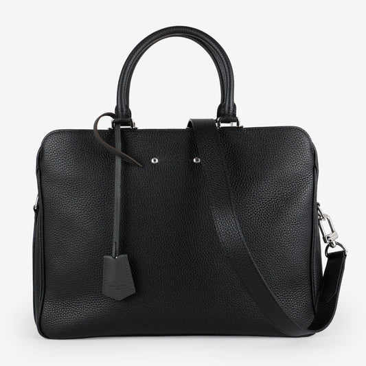 Armand Briefcase, Black Calfskin