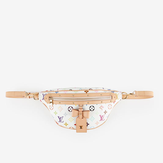LV x TM High Rise Bum Bag, White/Multicolor