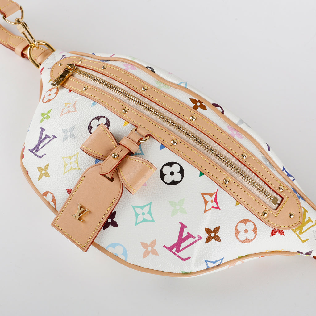LV x TM High Rise Bum Bag, White/Multicolor