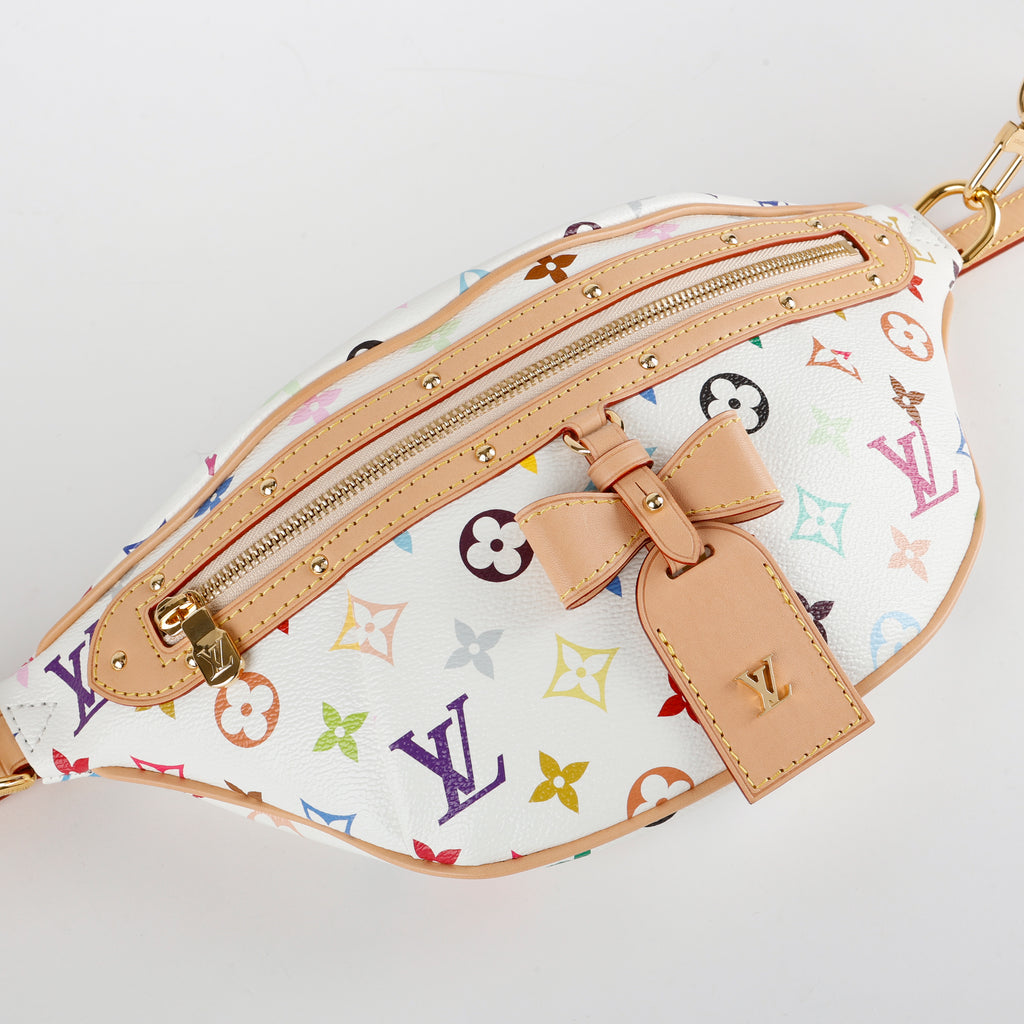 LV x TM High Rise Bum Bag, White/Multicolor