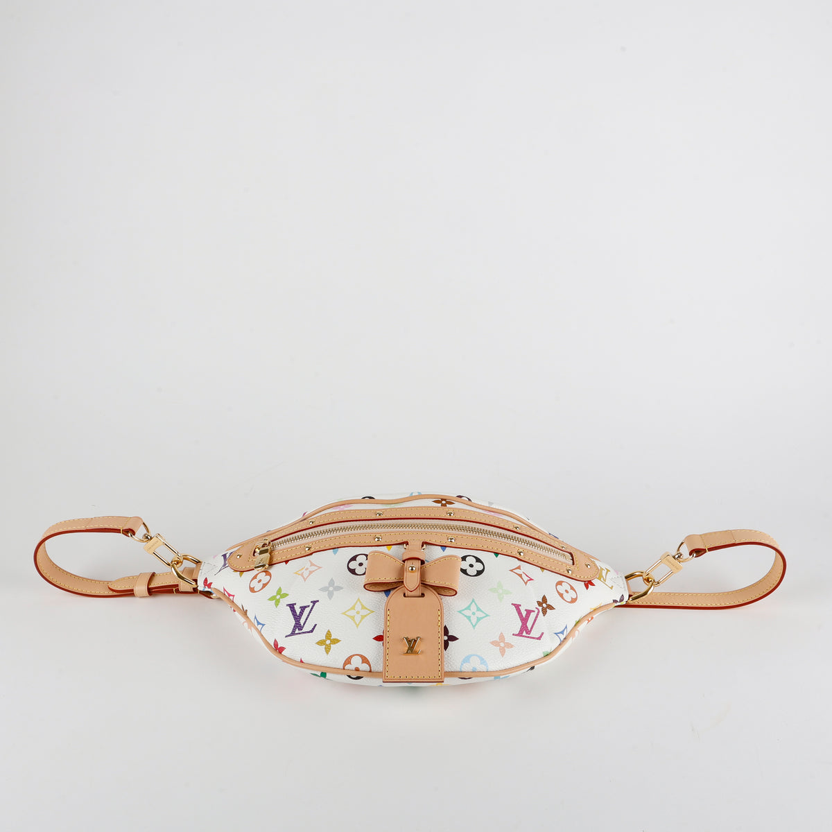 LV x TM High Rise Bum Bag, White/Multicolor
