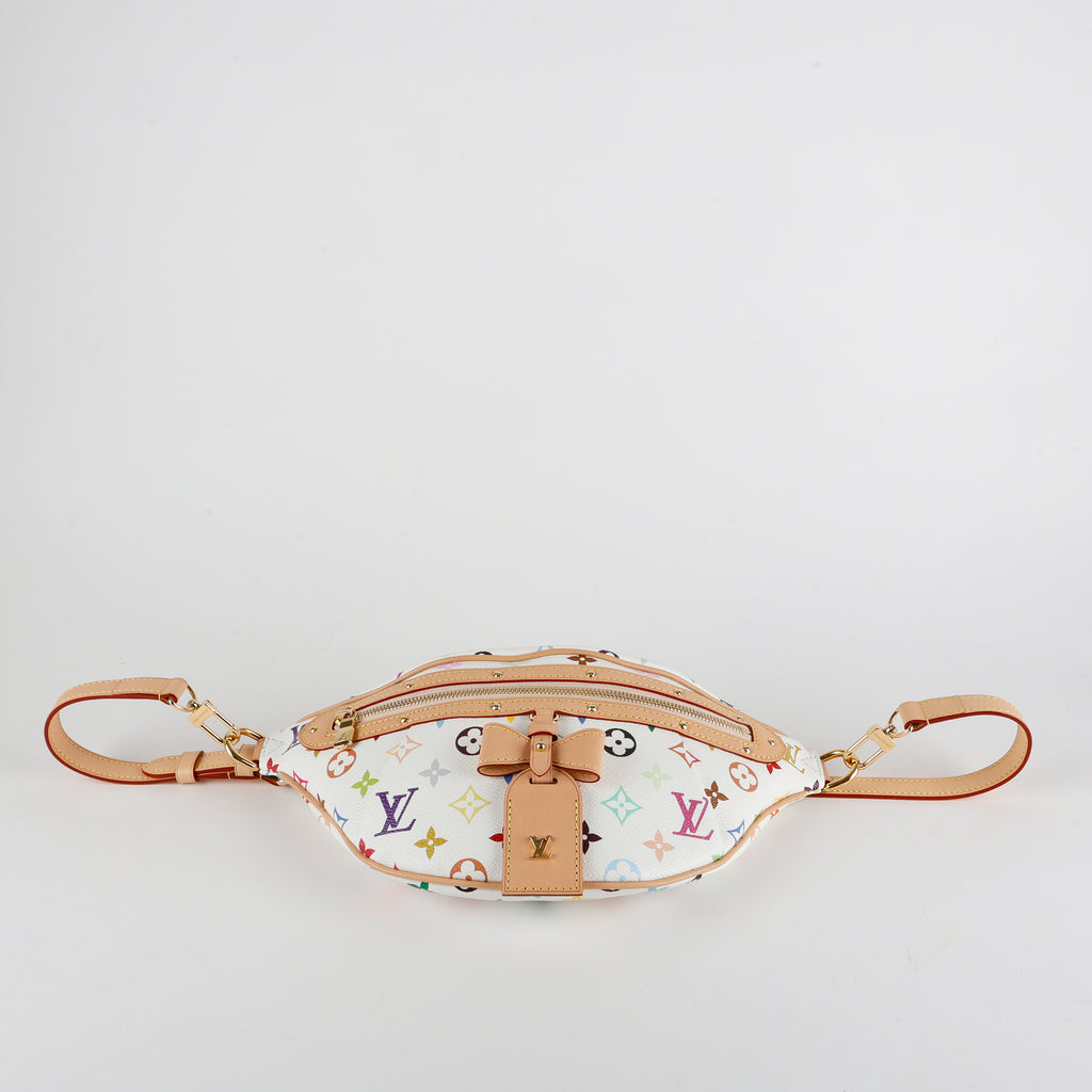 LV x TM High Rise Bum Bag, White/Multicolor
