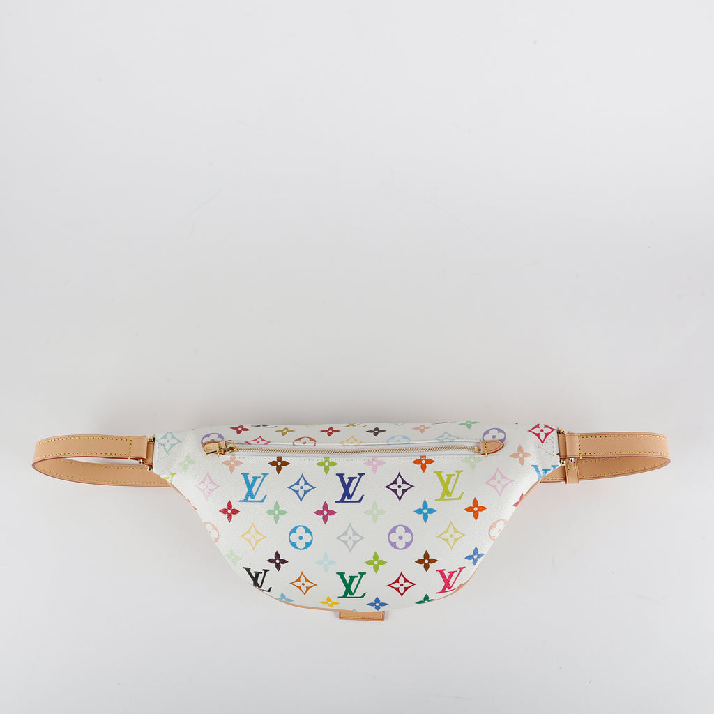 LV x TM High Rise Bum Bag, White/Multicolor
