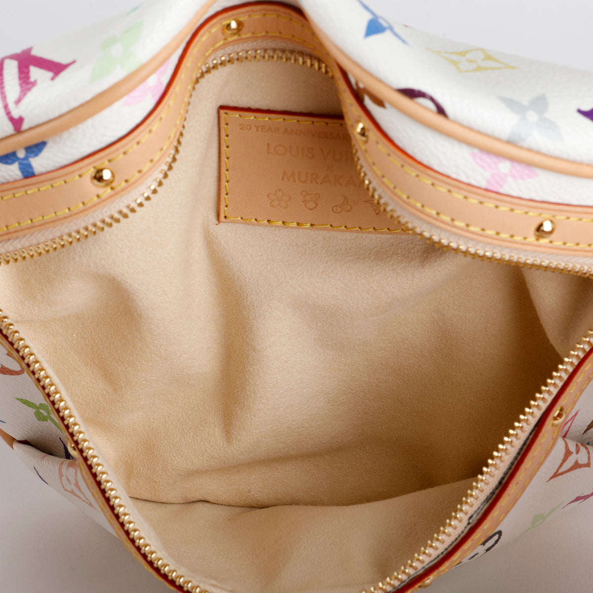 LV x TM High Rise Bum Bag, White/Multicolor