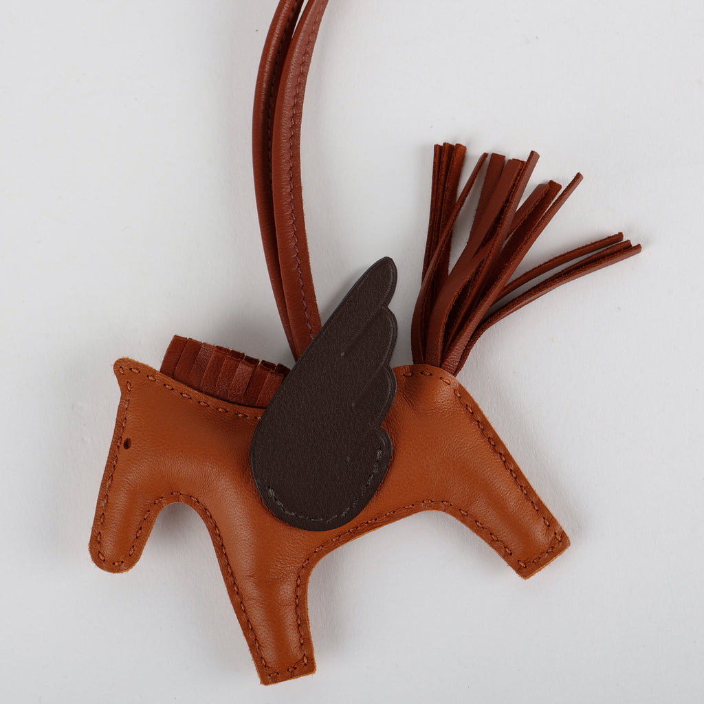 Pegase Rodeo Bag Charm PM, Pain D'Epice/Sienne/Moka Swift & Milo Lambskin