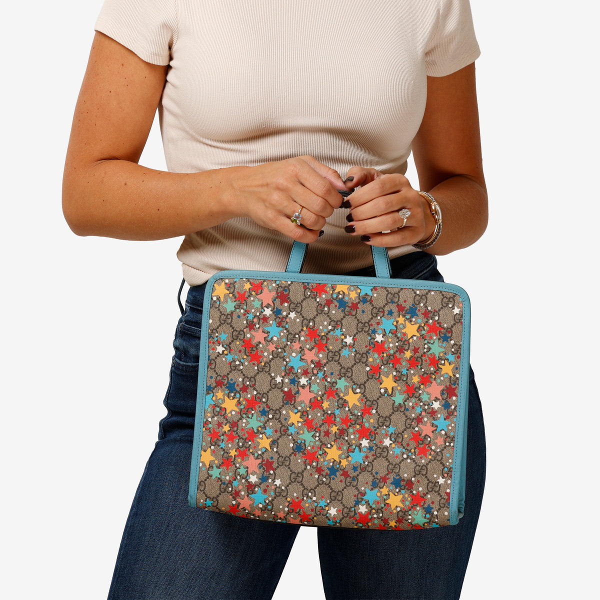 GG Supreme Star Tote, Blue