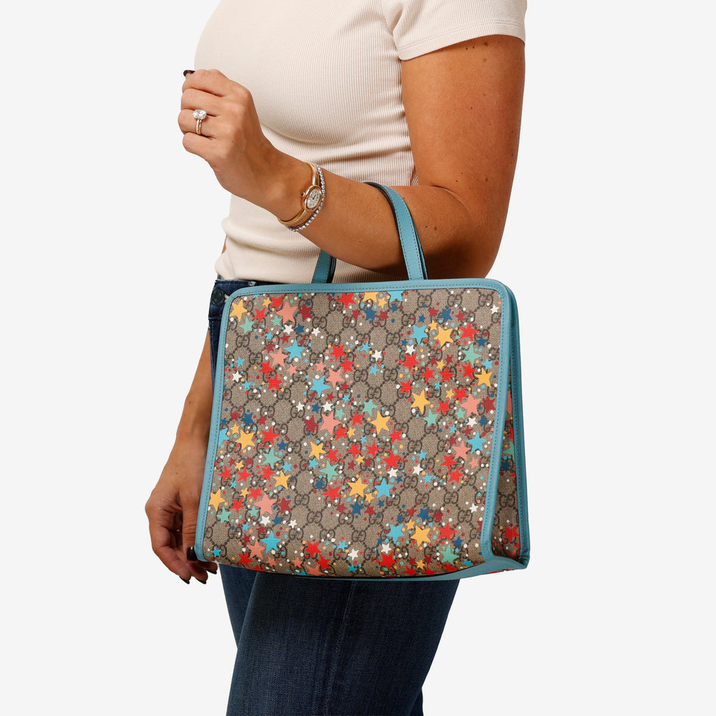 GG Supreme Star Tote, Blue