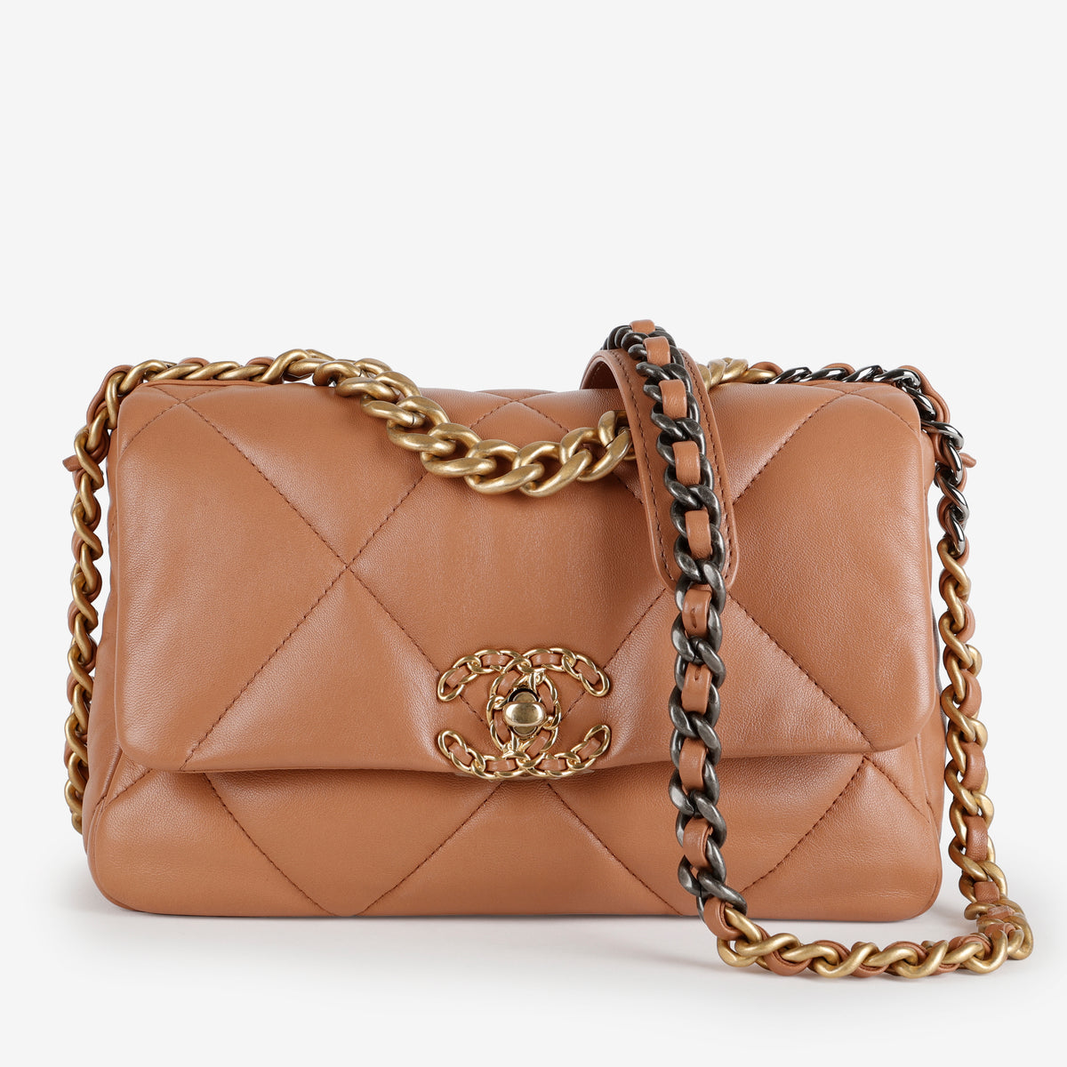 Small 19, Caramel Lambskin