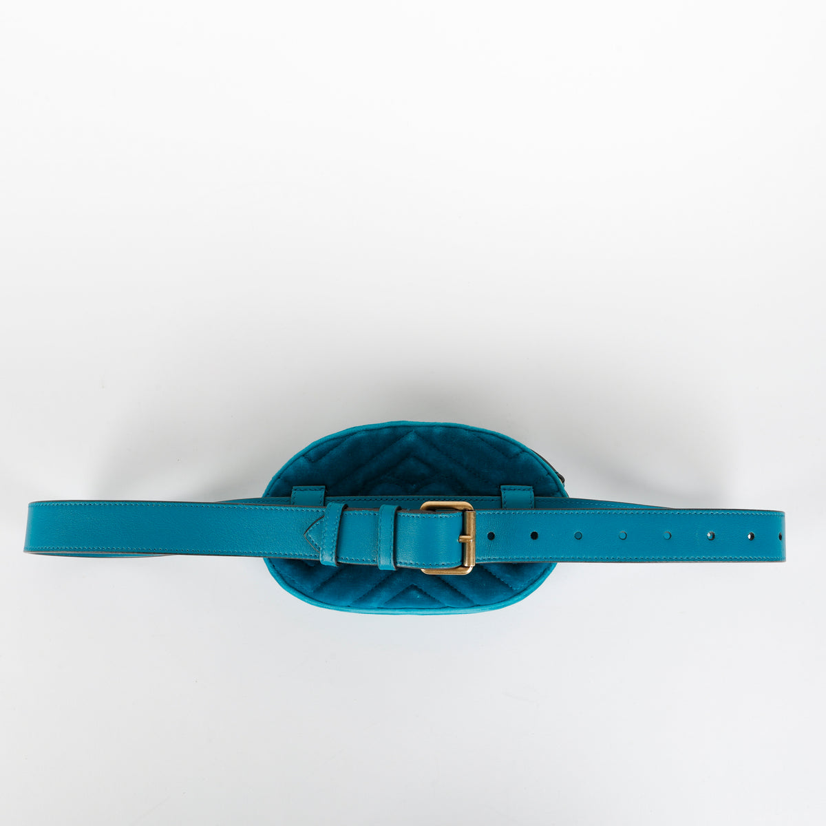 GG Marmont Belt Bag, Teal Velvet (Size 95)