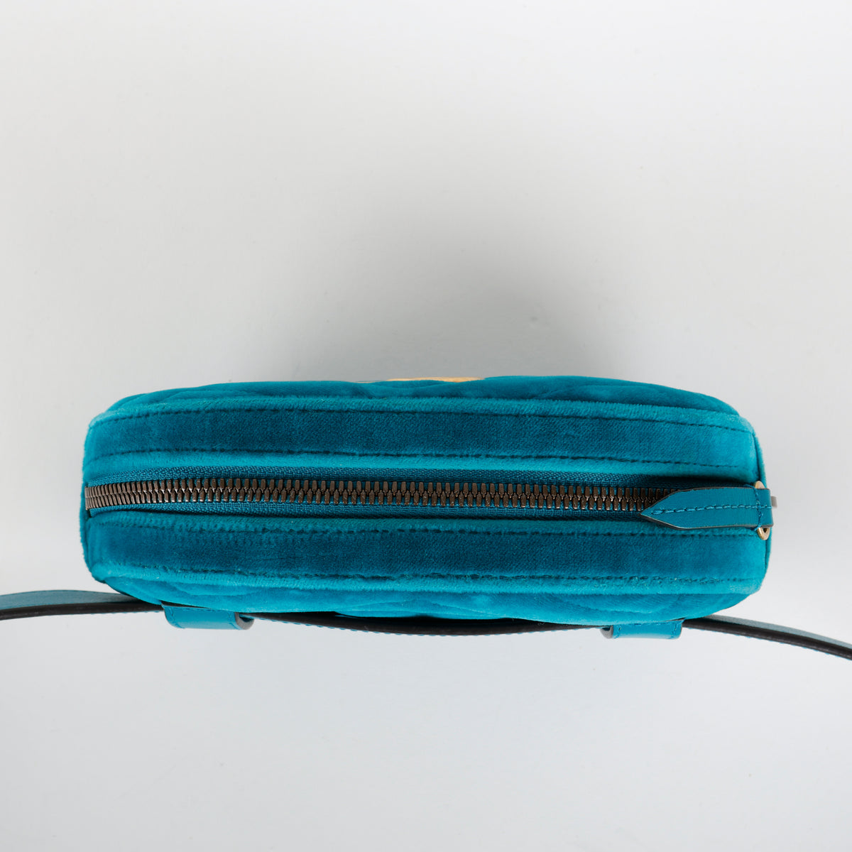 GG Marmont Belt Bag, Teal Velvet (Size 95)