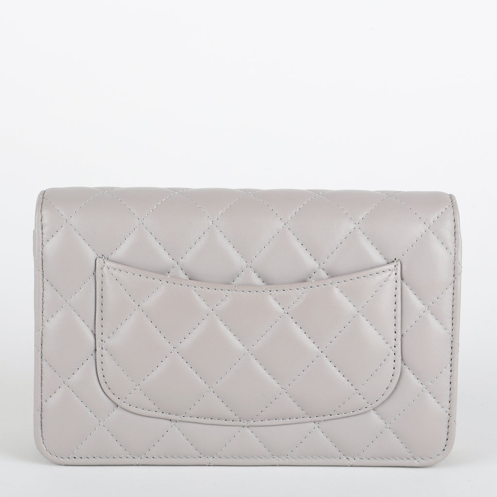 Pearl Crush Wallet on Chain, Grey
