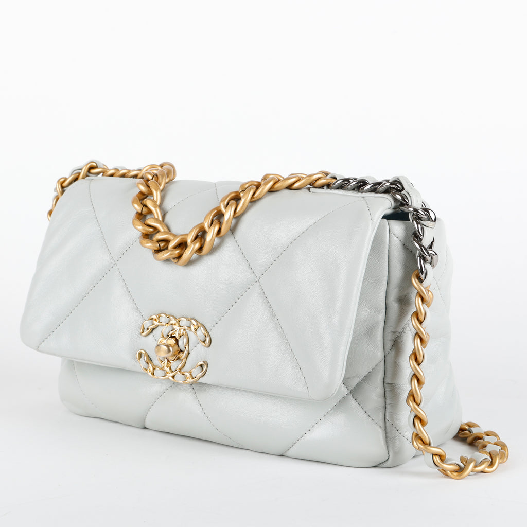 Small 19, Light Grey Lambskin