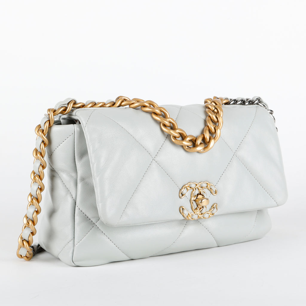 Small 19, Light Grey Lambskin
