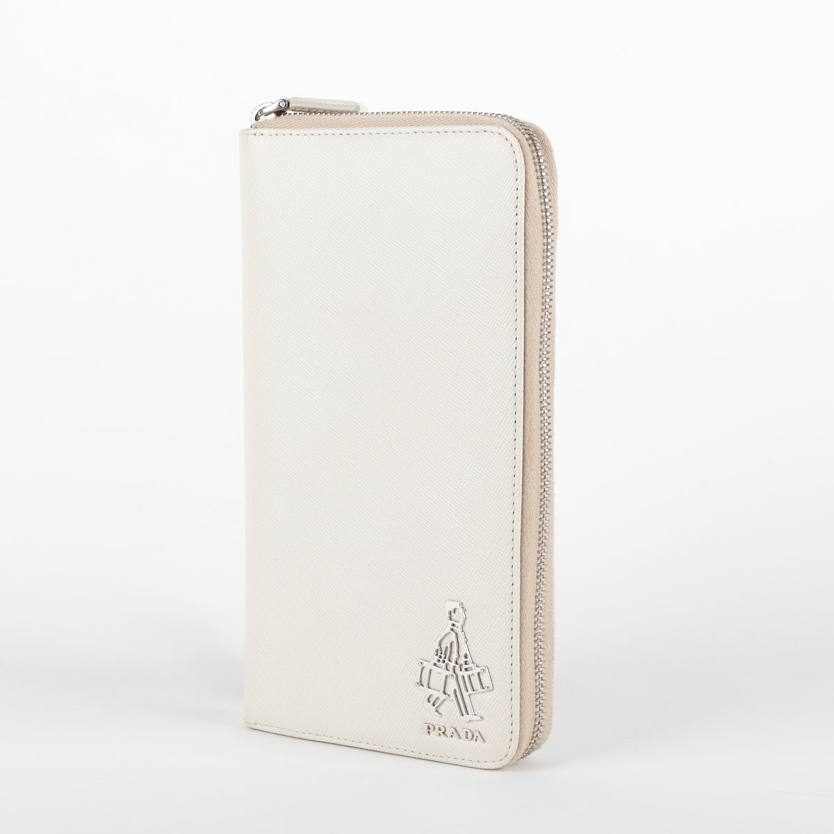 Large Zippy Wallet, White