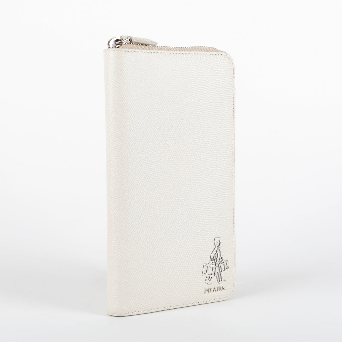 Large Zippy Wallet, White