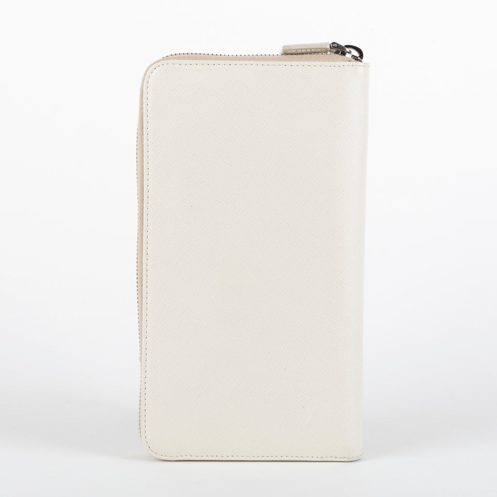 Large Zippy Wallet, White