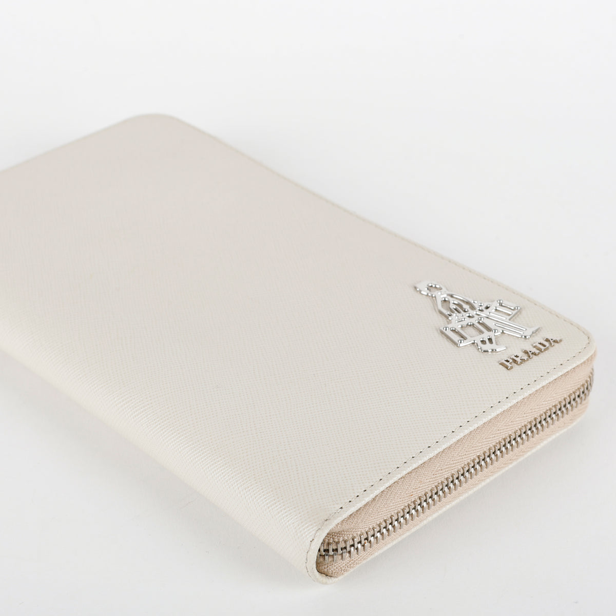 Large Zippy Wallet, White