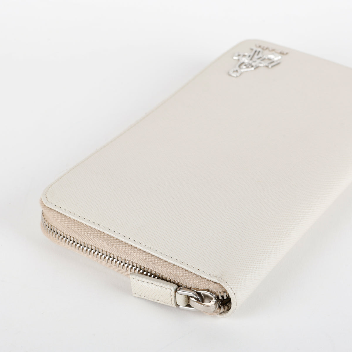Large Zippy Wallet, White