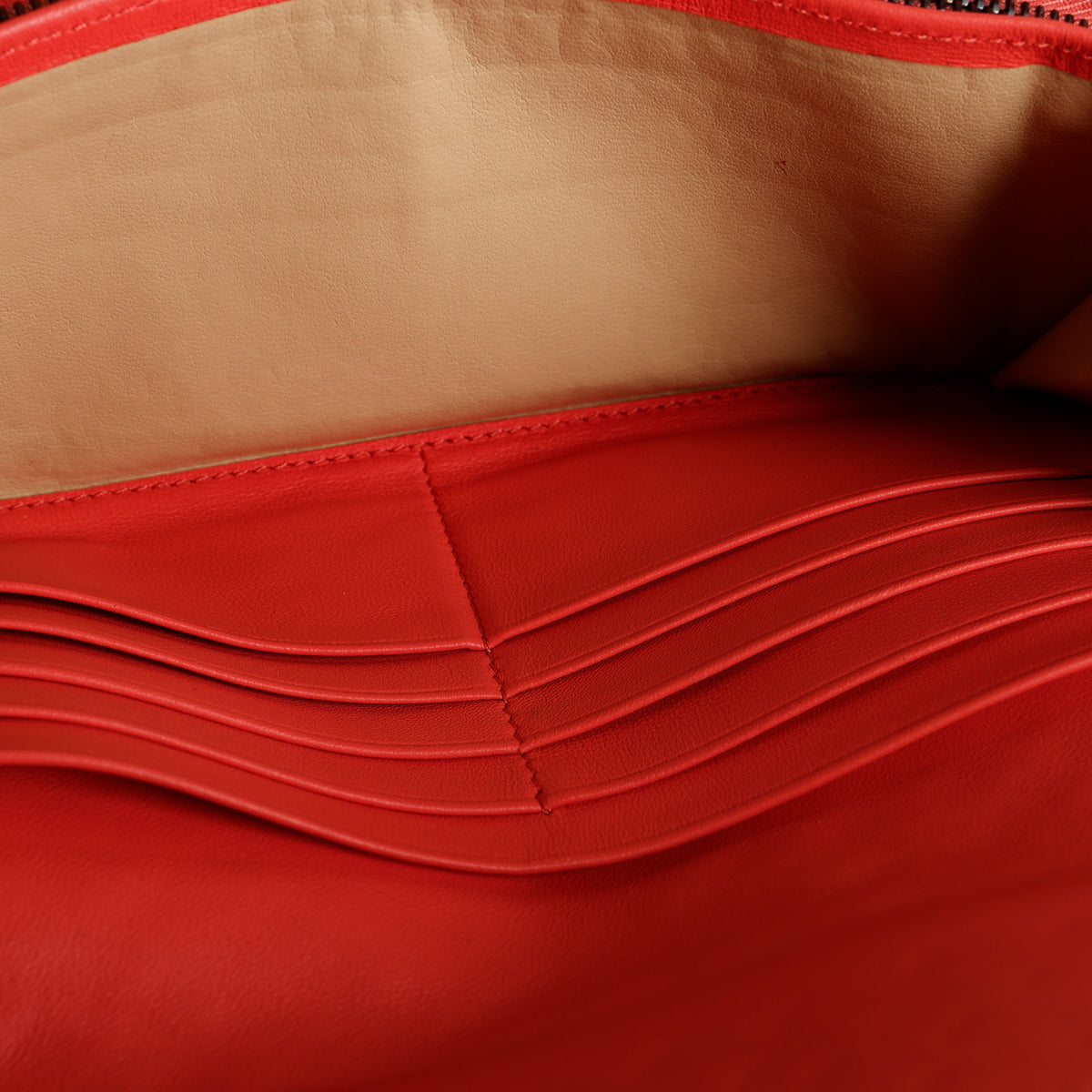 Intrecciato Continental Wallet, Coral