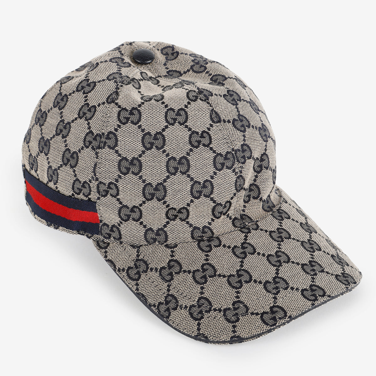 Small Web Baseball Cap, Navy Canvas