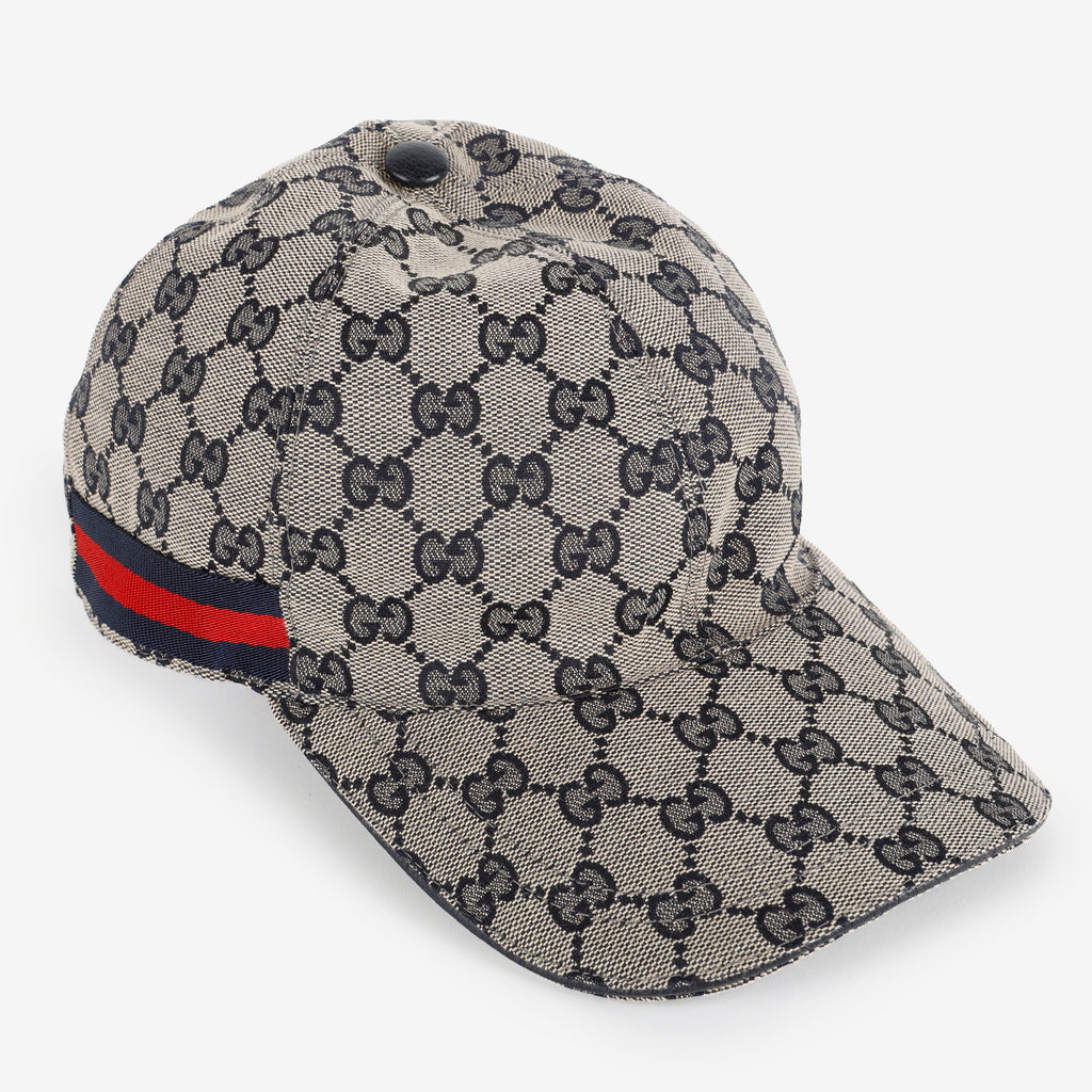 Small Web Baseball Cap, Navy Canvas