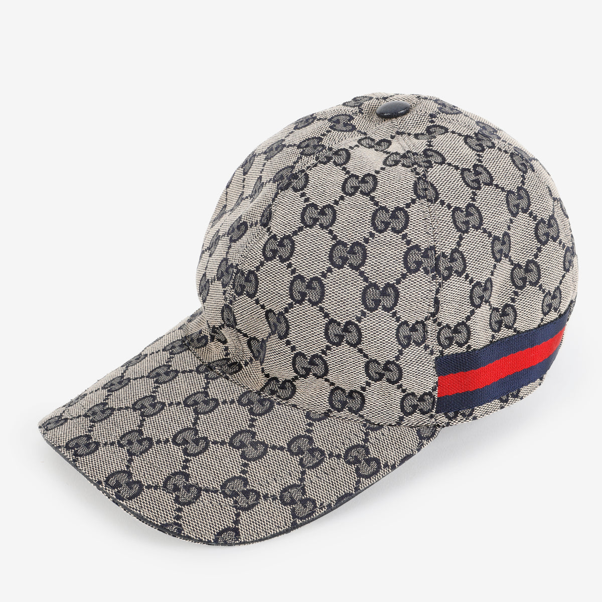 Small Web Baseball Cap, Navy Canvas