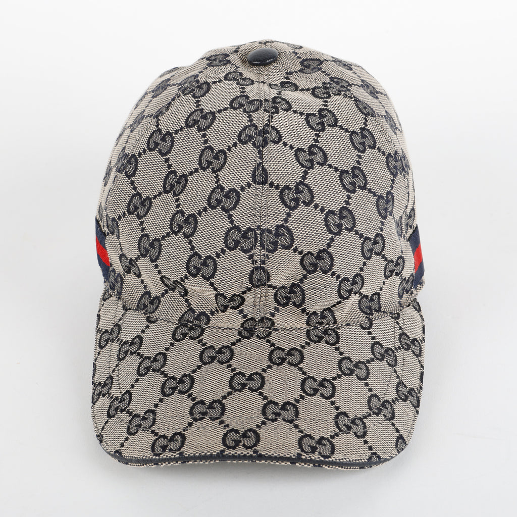Small Web Baseball Cap, Navy Canvas