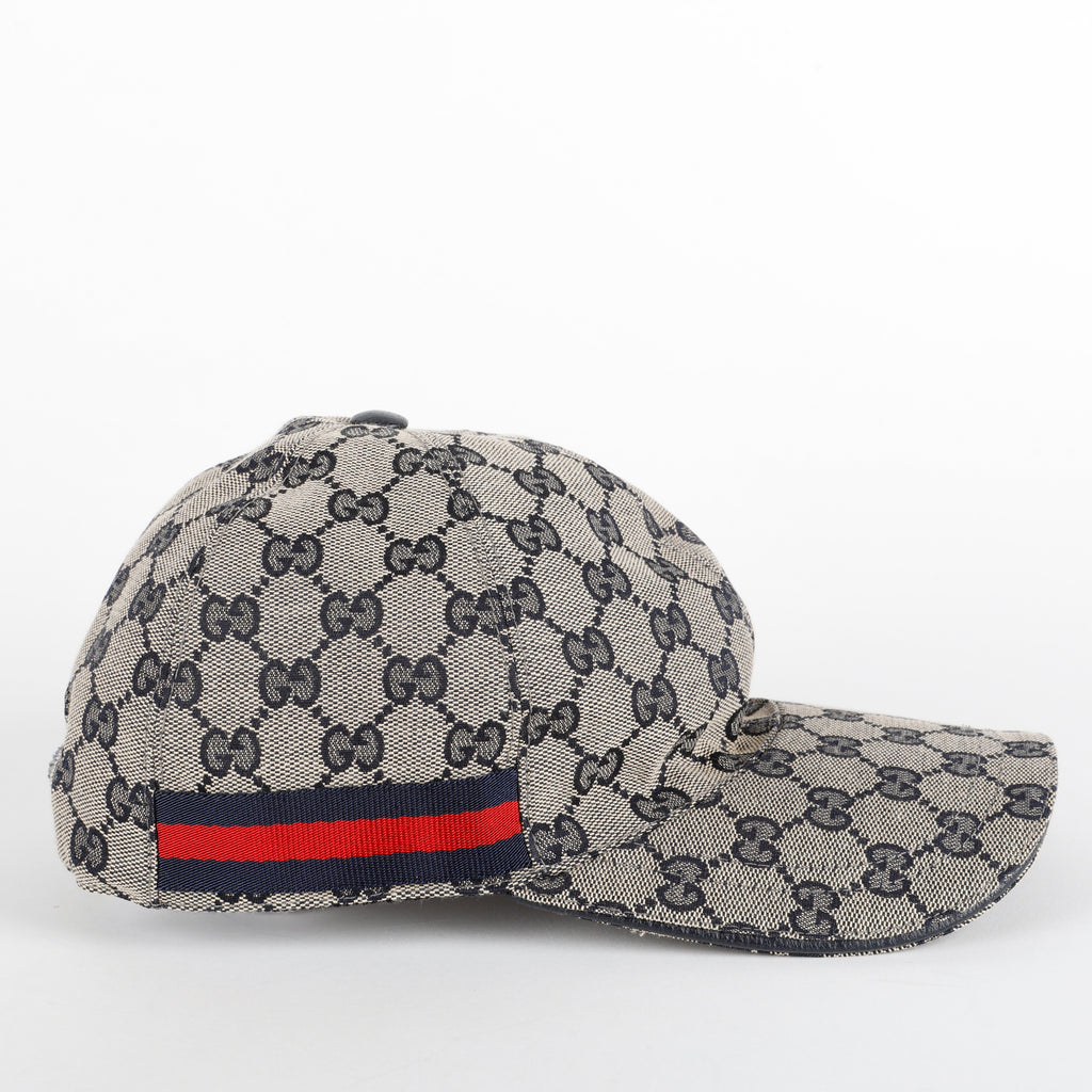 Small Web Baseball Cap, Navy Canvas