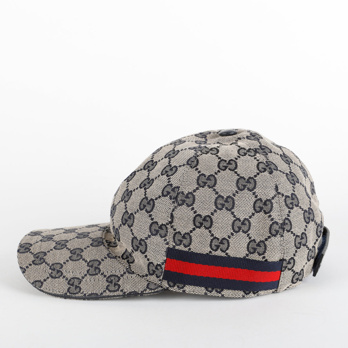 Small Web Baseball Cap, Navy Canvas