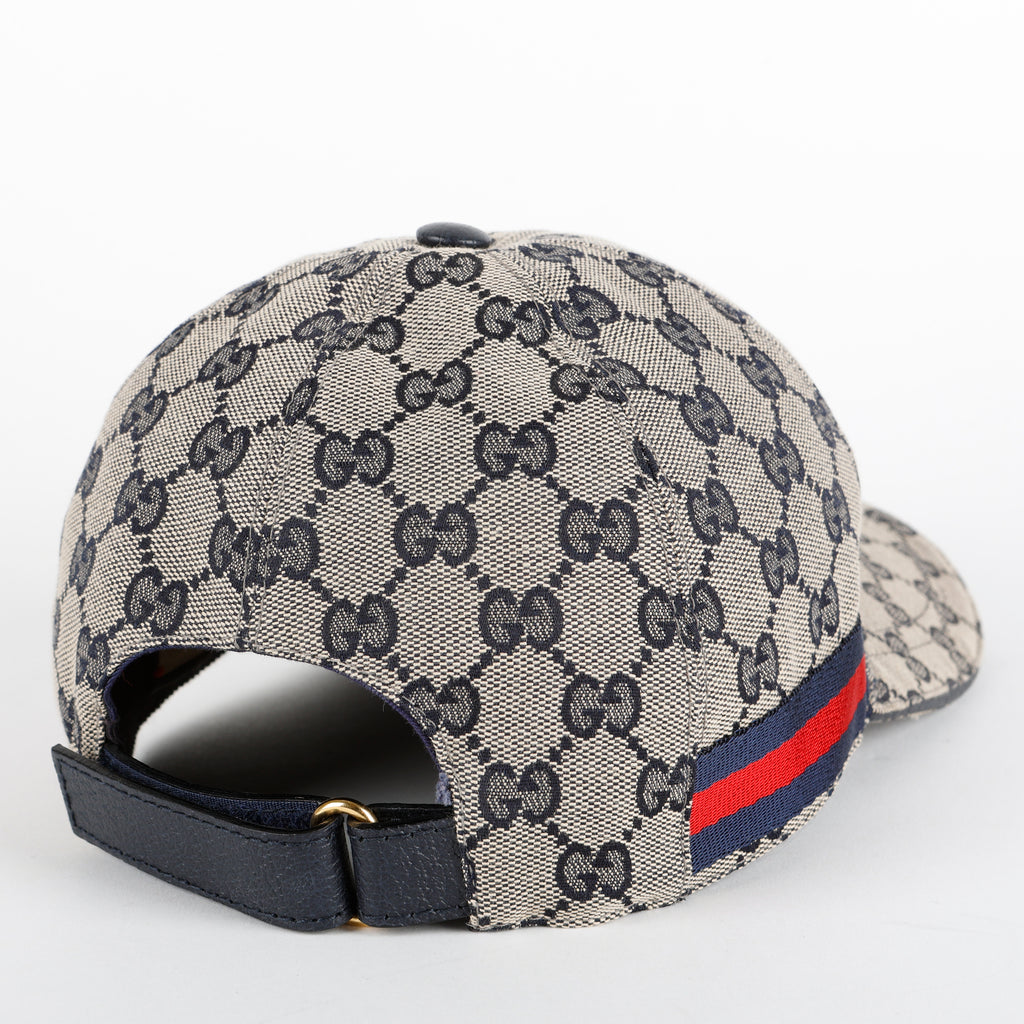 Small Web Baseball Cap, Navy Canvas
