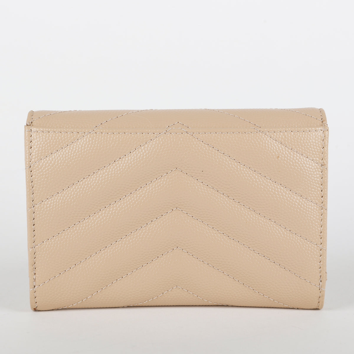Small Envelope Wallet, Beige Grain de Poudre