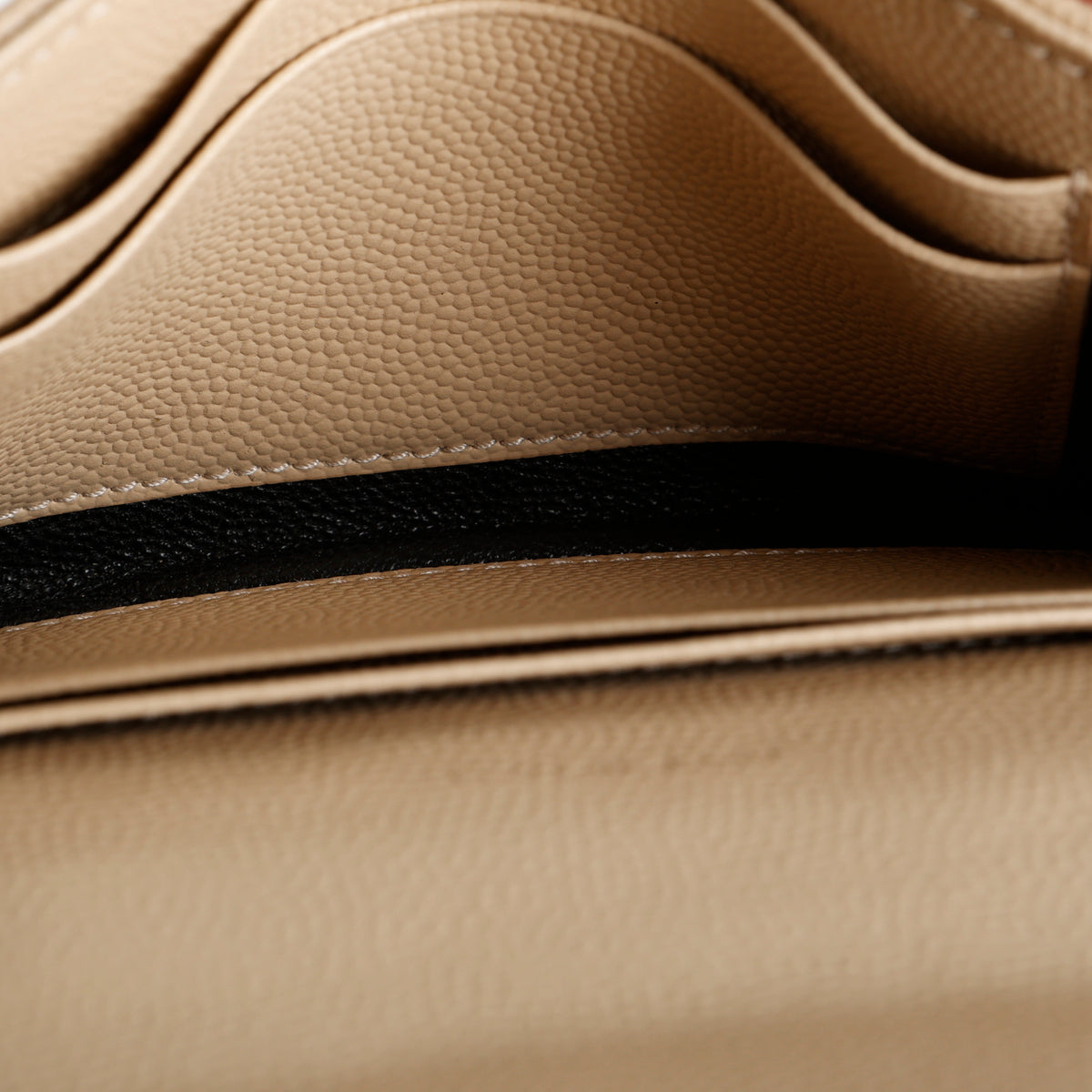 Small Envelope Wallet, Beige Grain de Poudre
