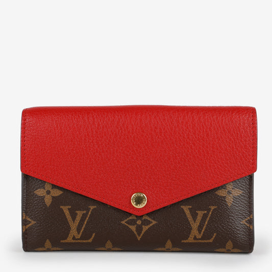 Pallas Compact Wallet, Monogram/Cerise