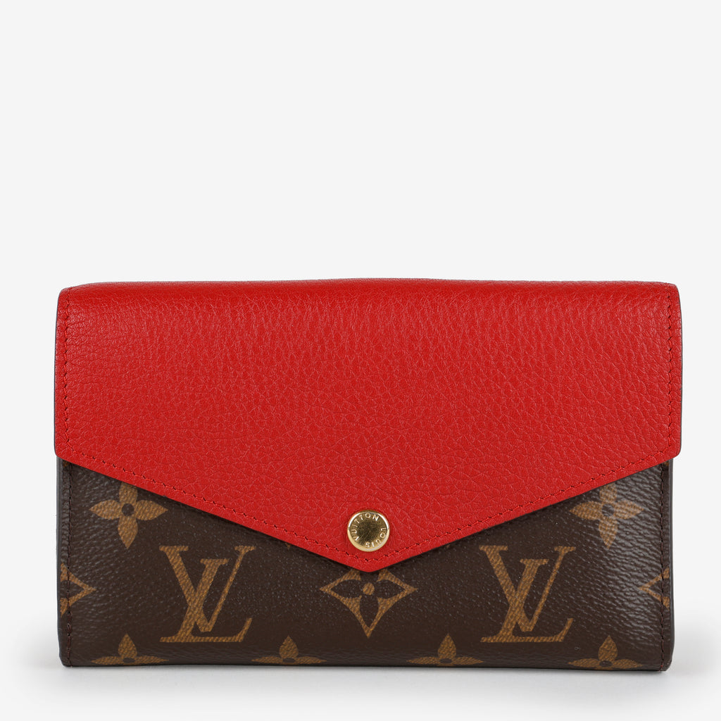 Pallas Compact Wallet, Monogram/Cerise