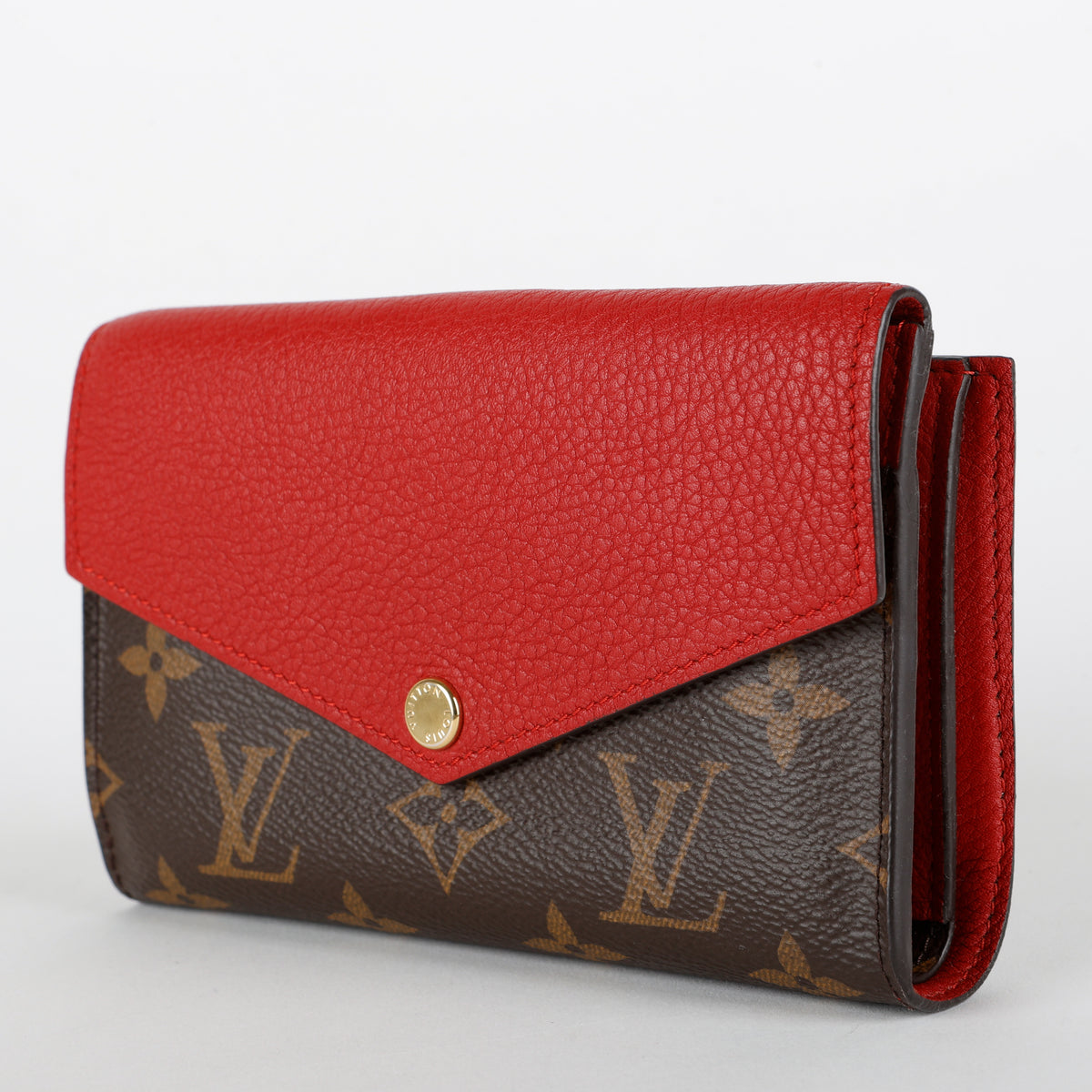 Pallas Compact Wallet, Monogram/Cerise