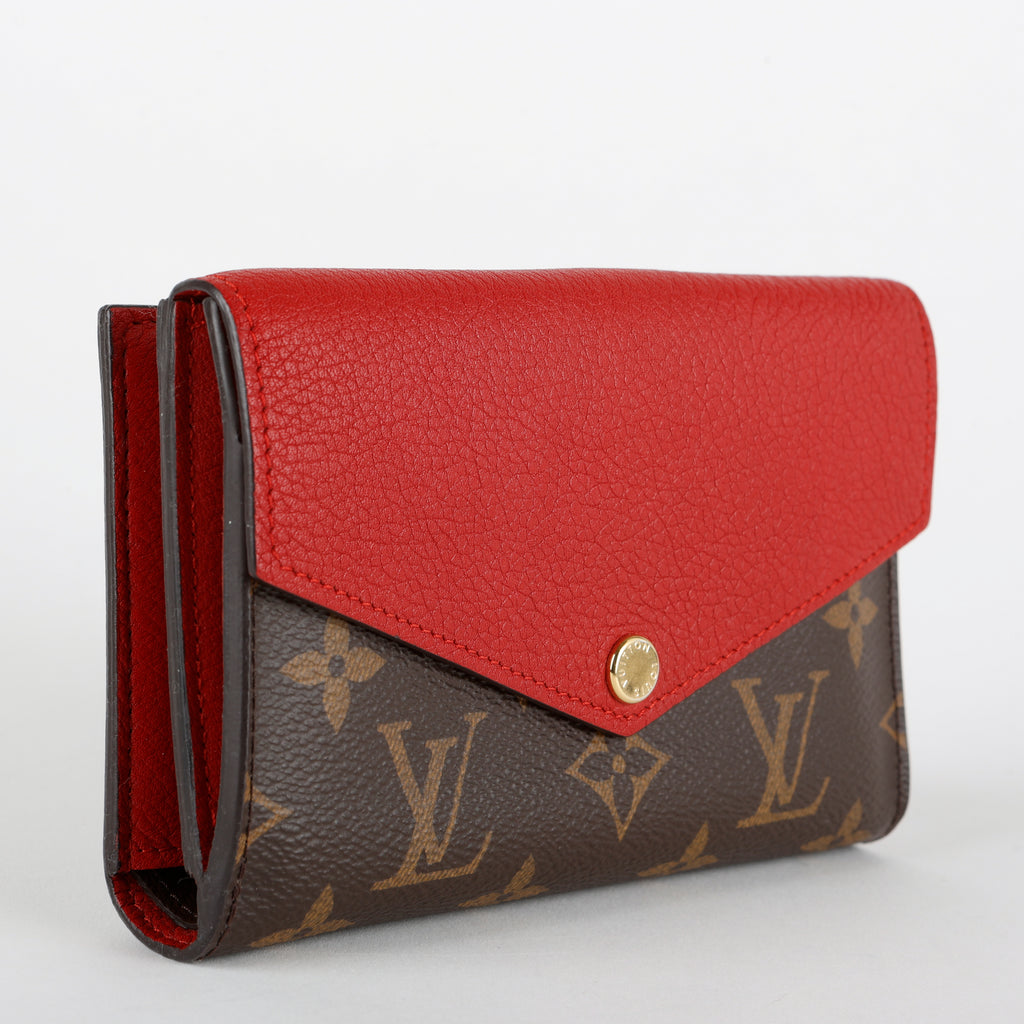 Pallas Compact Wallet, Monogram/Cerise