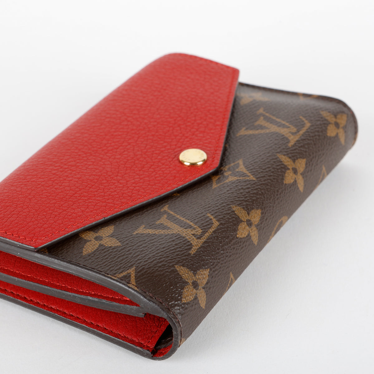 Pallas Compact Wallet, Monogram/Cerise