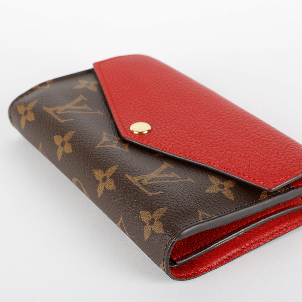 Pallas Compact Wallet, Monogram/Cerise