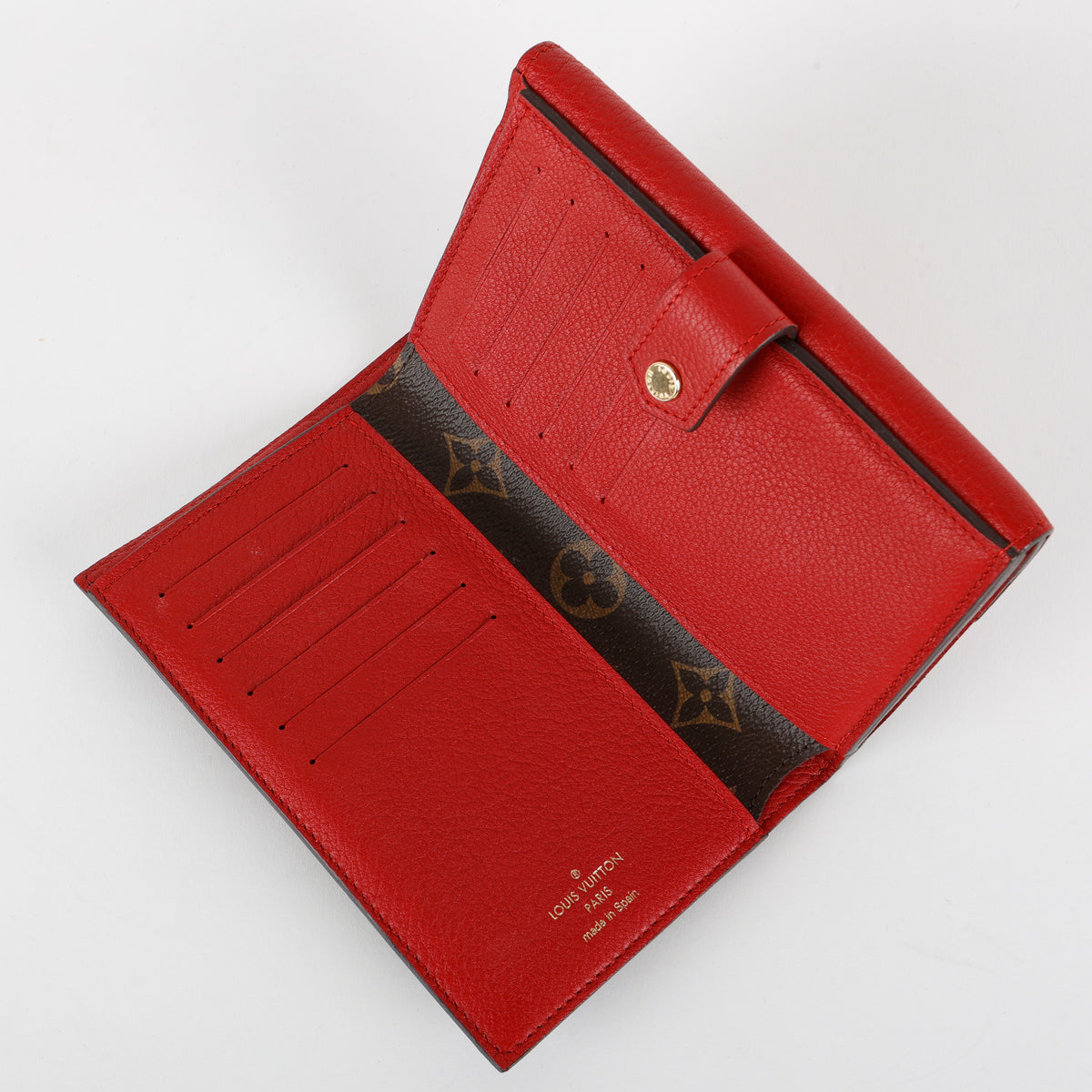 Pallas Compact Wallet, Monogram/Cerise