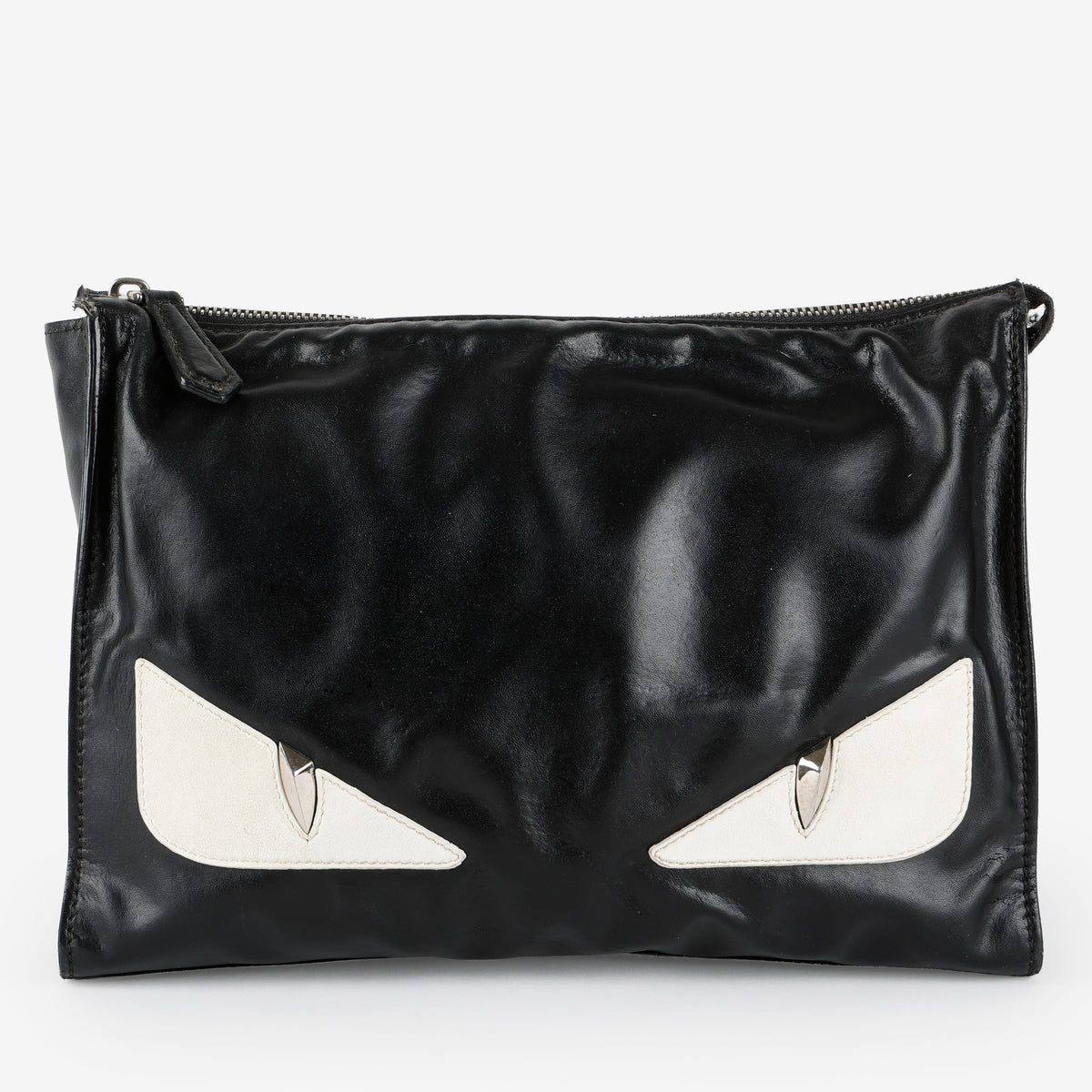Elite Monster Eyes Cosmetic Pouch, Black/White/Silver