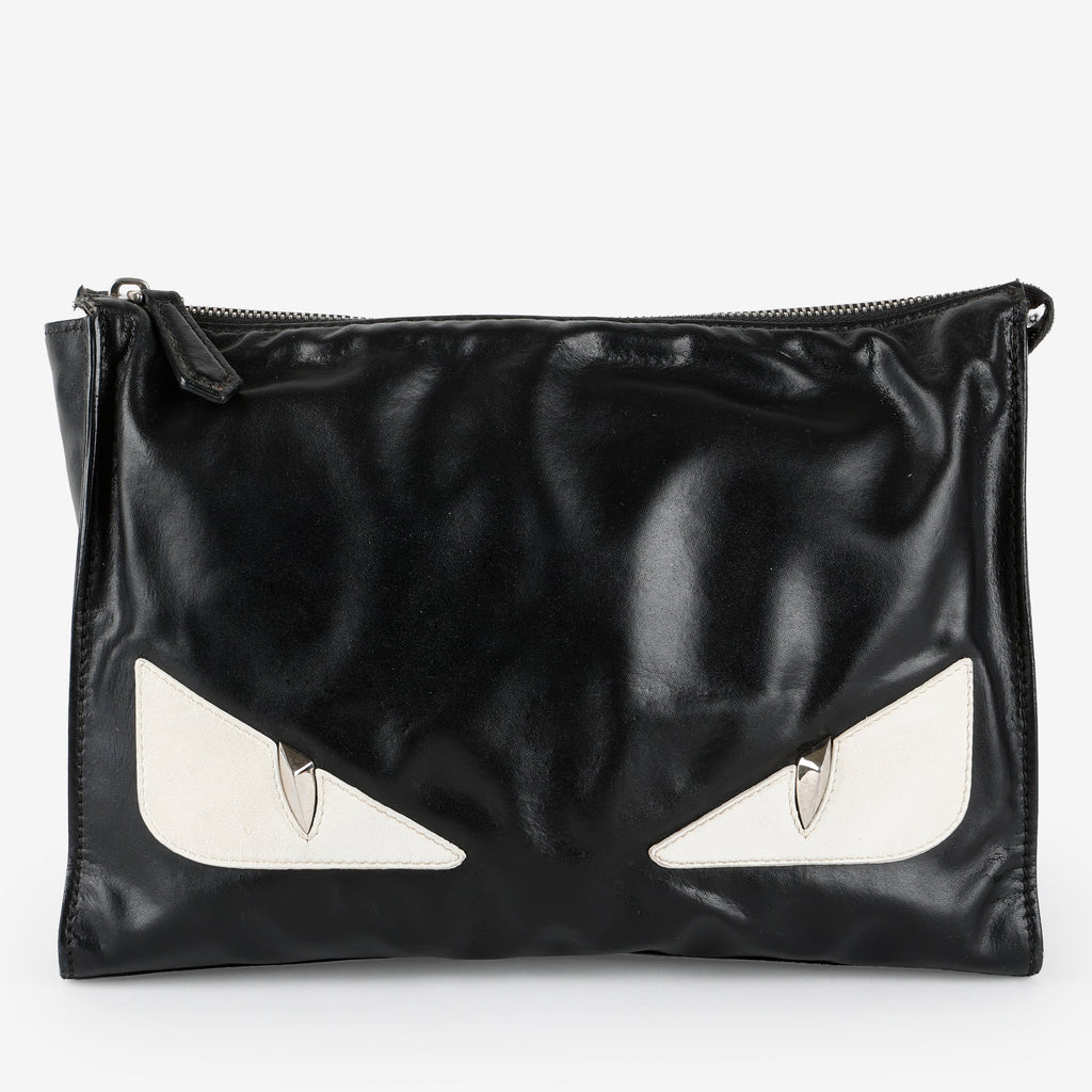 Elite Monster Eyes Cosmetic Pouch, Black/White/Silver