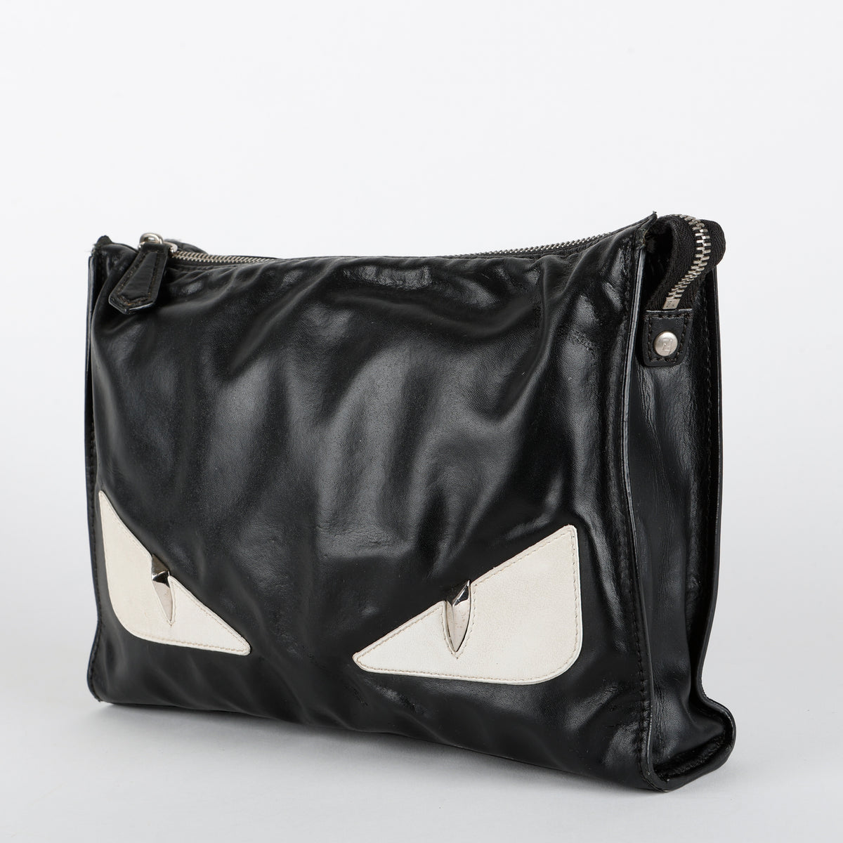 Elite Monster Eyes Cosmetic Pouch, Black/White/Silver