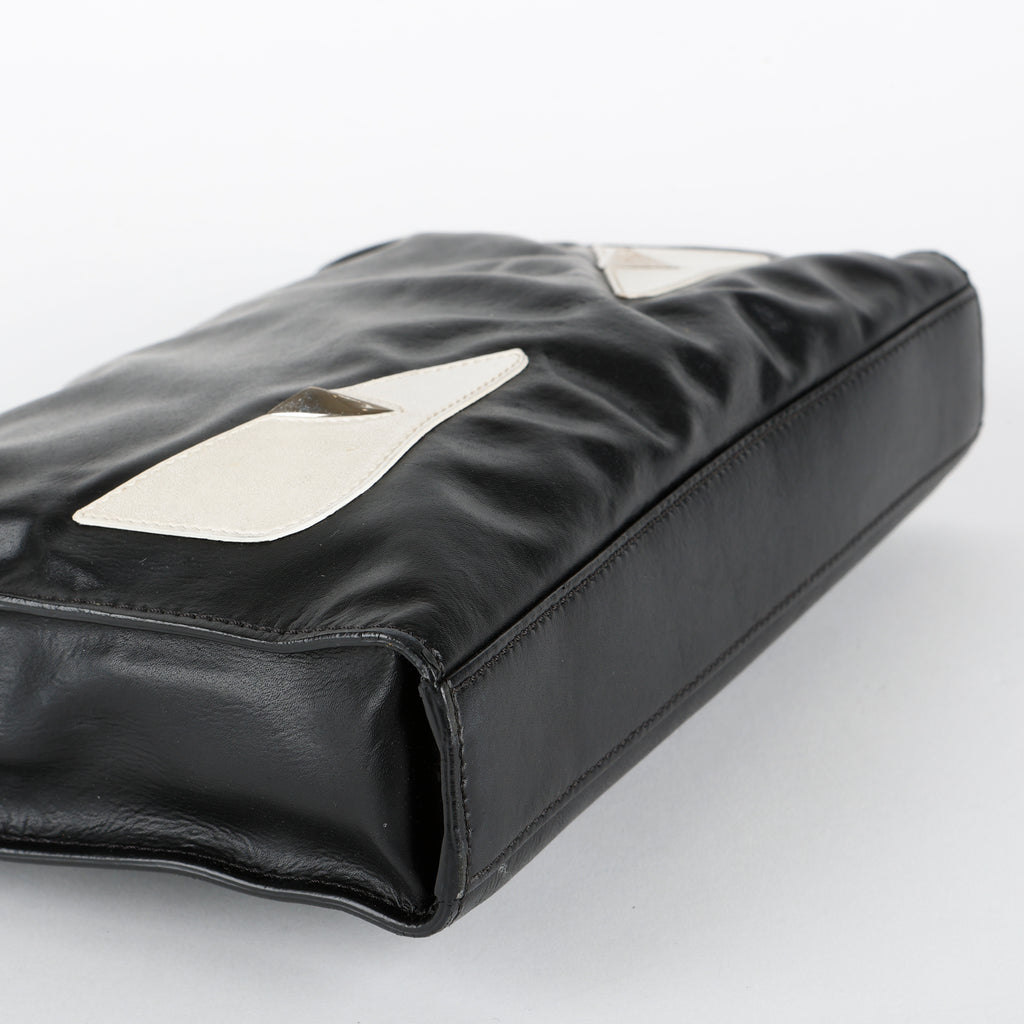 Elite Monster Eyes Cosmetic Pouch, Black/White/Silver