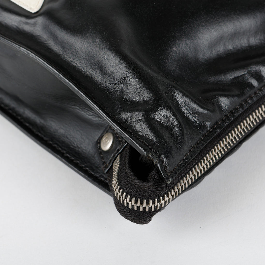 Elite Monster Eyes Cosmetic Pouch, Black/White/Silver