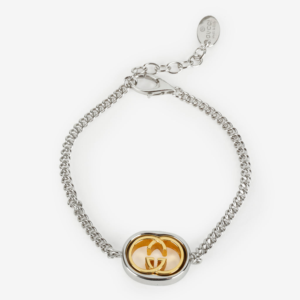 Silver/Gold Interlocking G Chain Bracelet